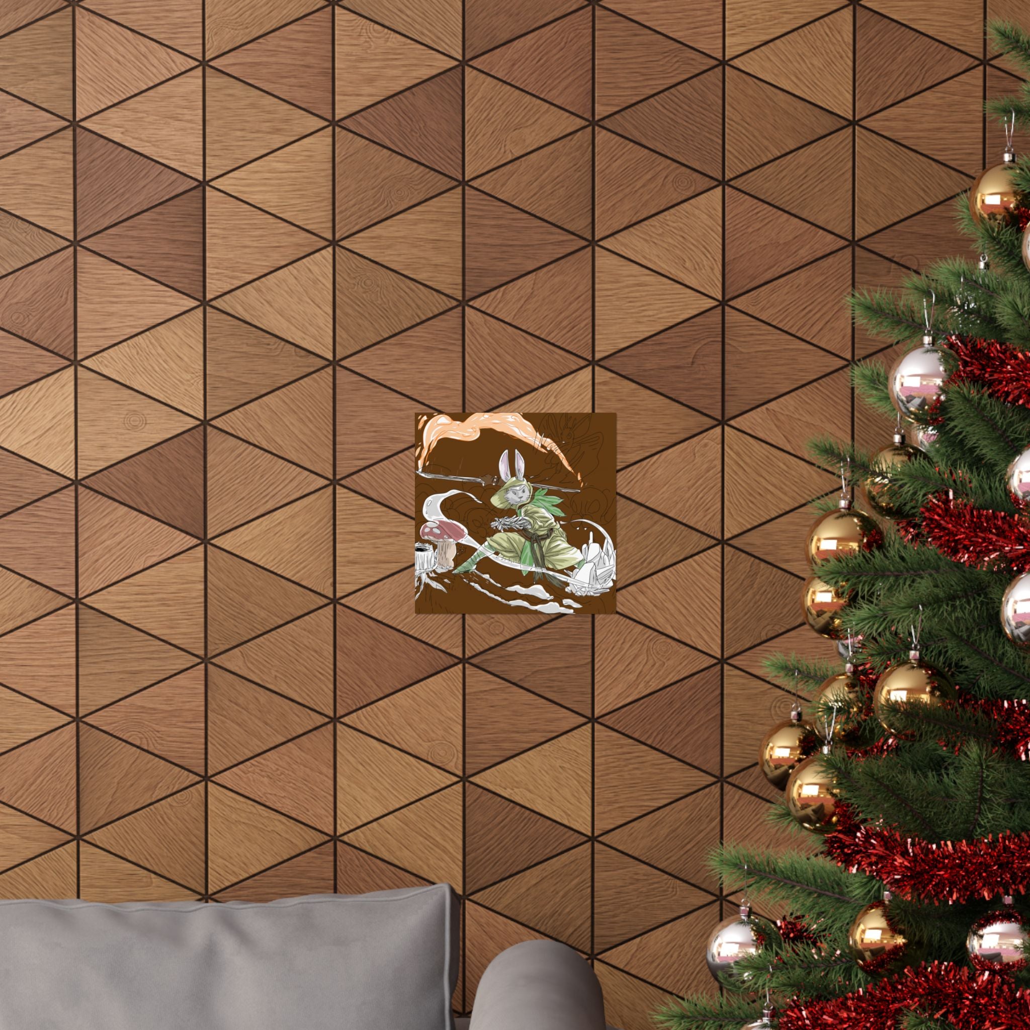 Bunny Monk Fantasy Poster — Matte Vertical Art Print