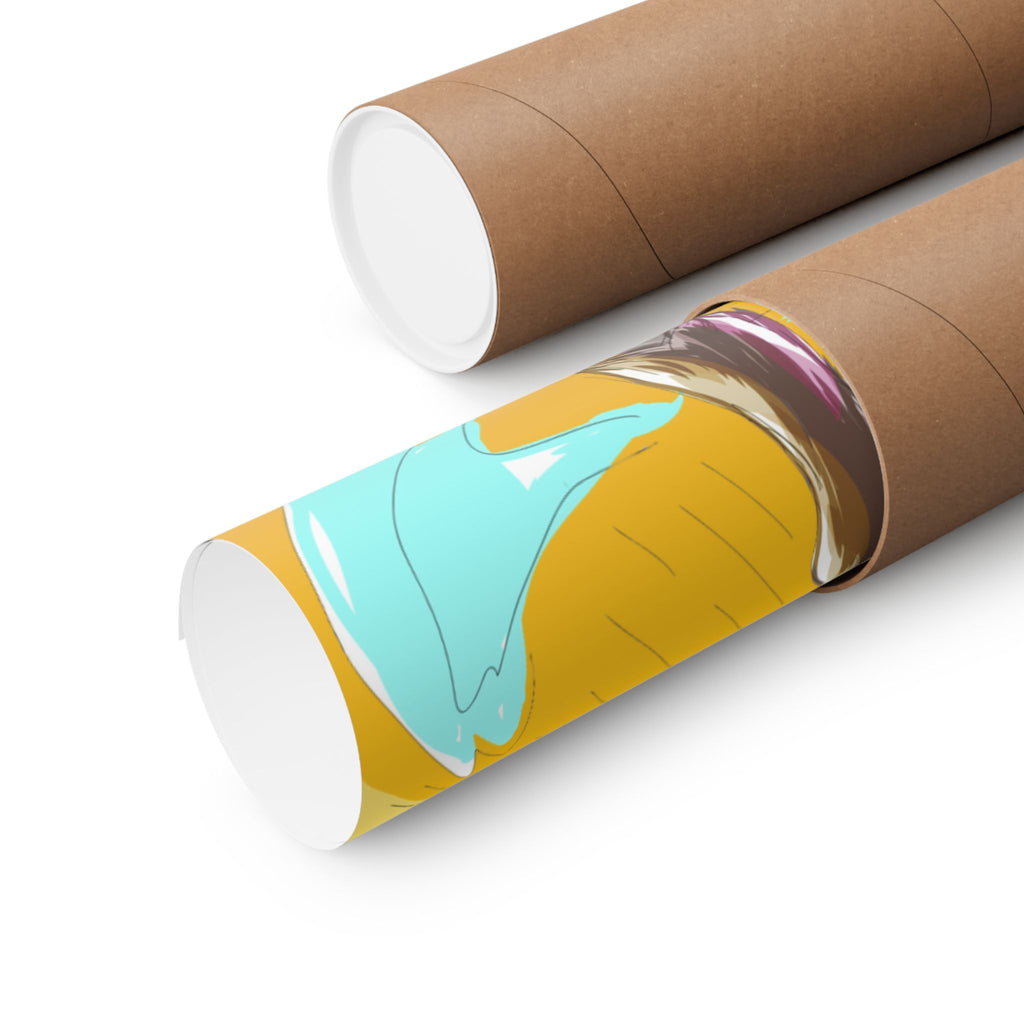 Satyr Ain't So — Vibrant Mythic Hero Matte Vertical Art Print