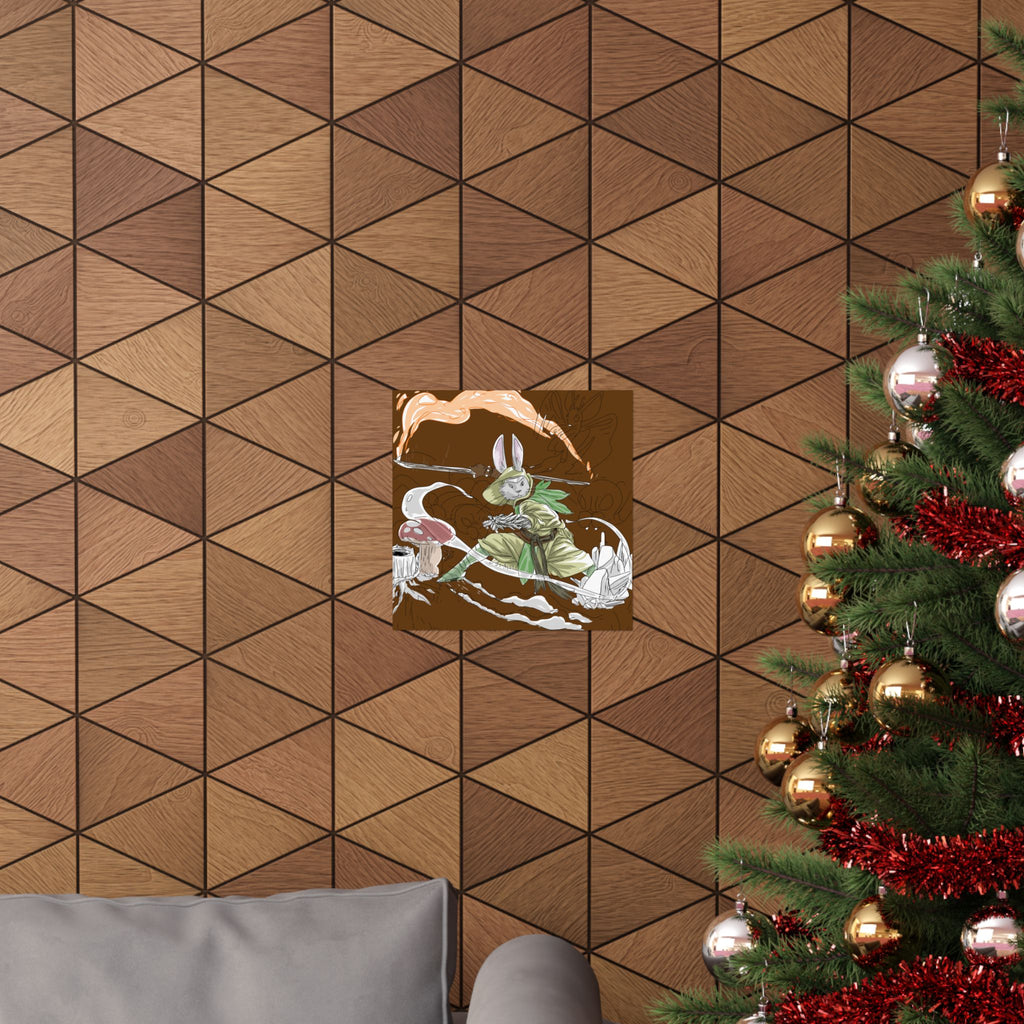 Bunny Monk Fantasy Poster — Matte Vertical Art Print