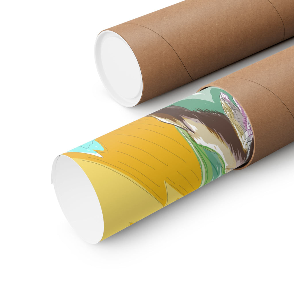 Satyr Ain't So — Vibrant Mythic Hero Matte Vertical Art Print