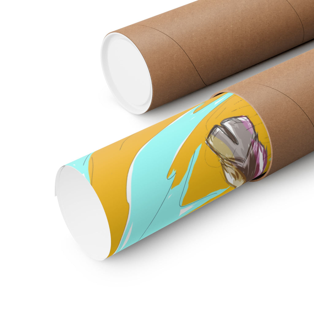 Satyr Ain't So — Vibrant Mythic Hero Matte Vertical Art Print