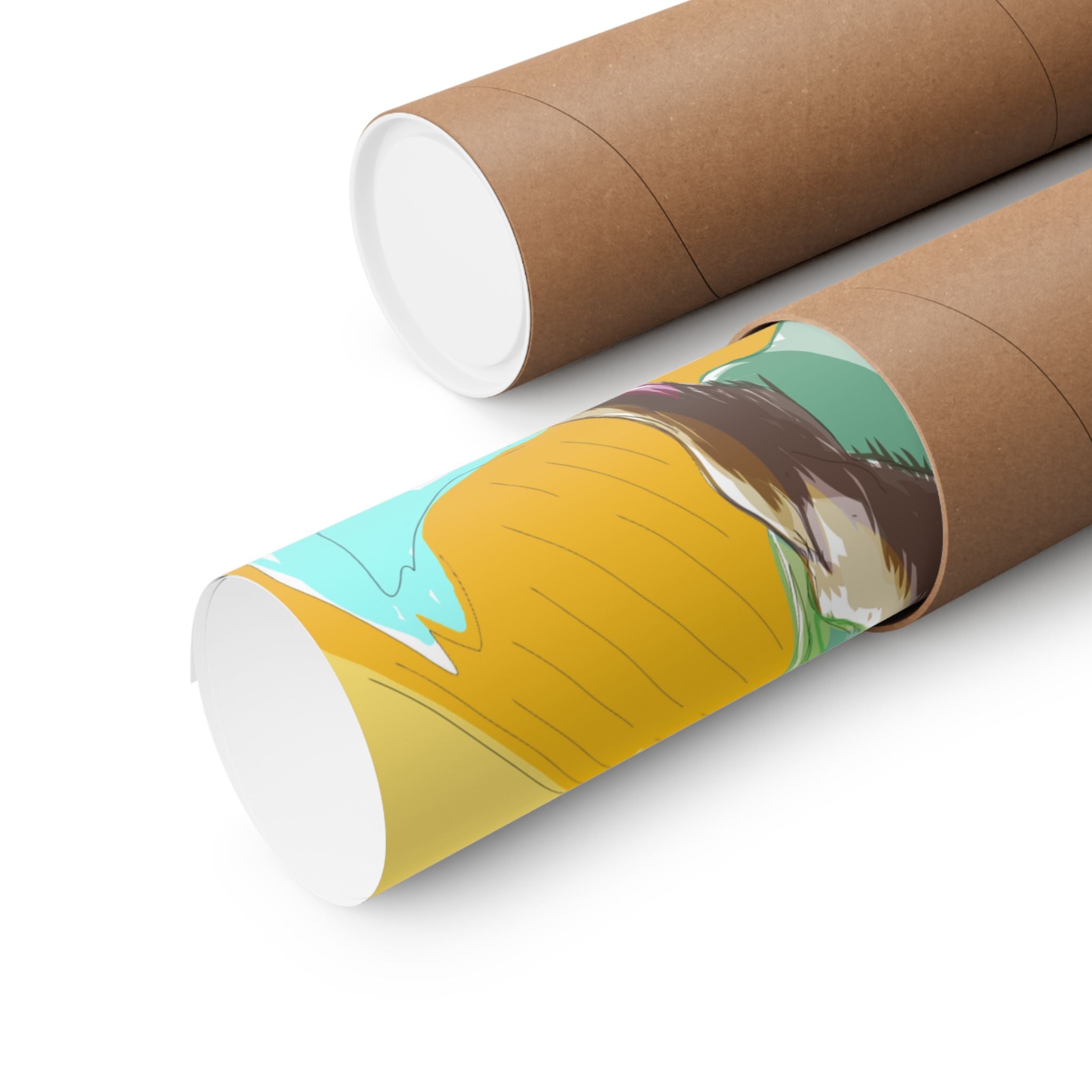 Satyr Ain't So — Vibrant Mythic Hero Matte Vertical Art Print