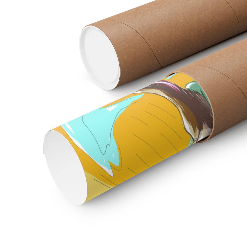 Satyr Ain't So — Vibrant Mythic Hero Matte Vertical Art Print