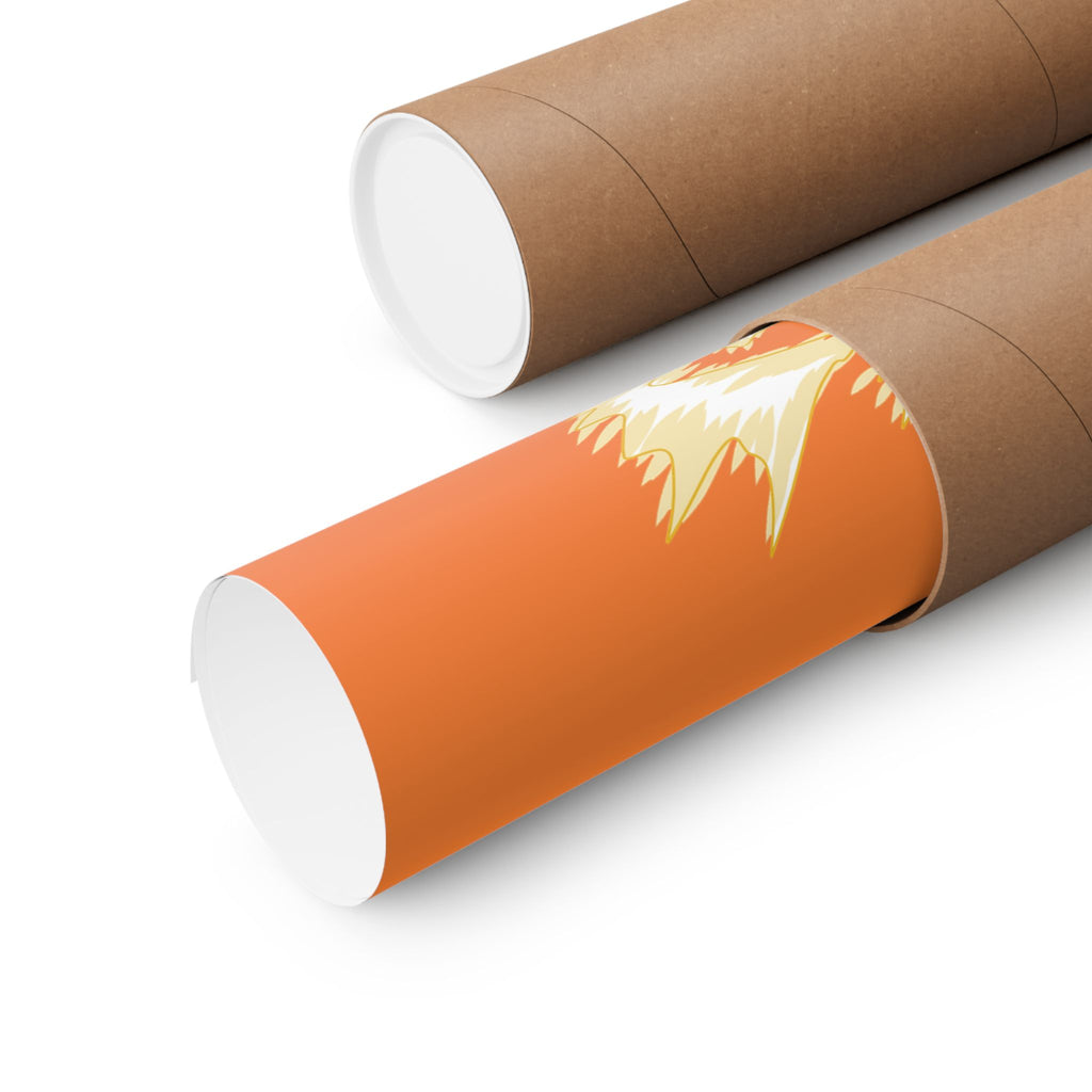 Flameborne Sorcerer — Matte Vertical Fantasy Wall Art