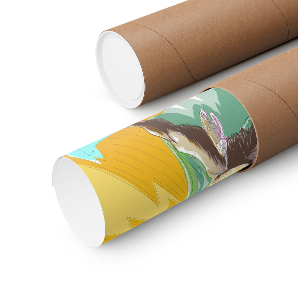 Satyr Ain't So — Vibrant Mythic Hero Matte Vertical Art Print