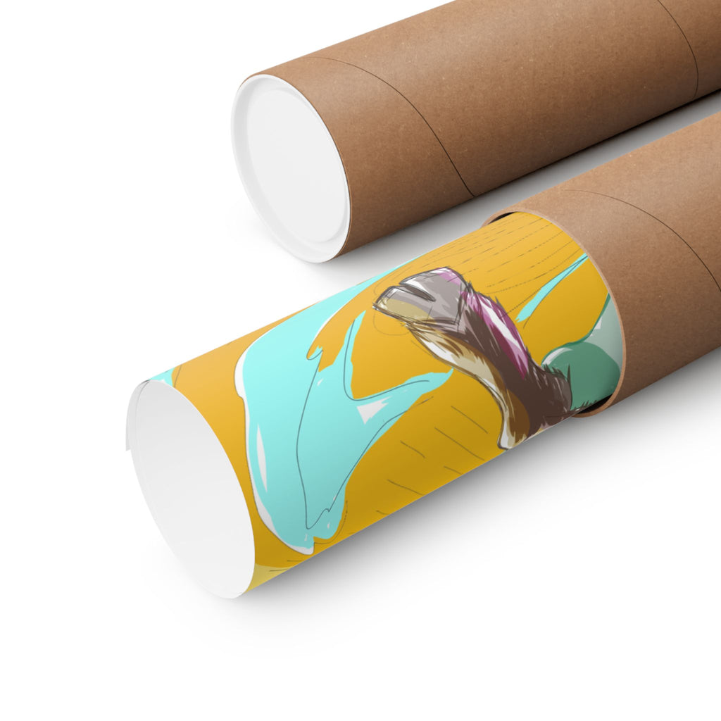 Satyr Ain't So — Vibrant Mythic Hero Matte Vertical Art Print