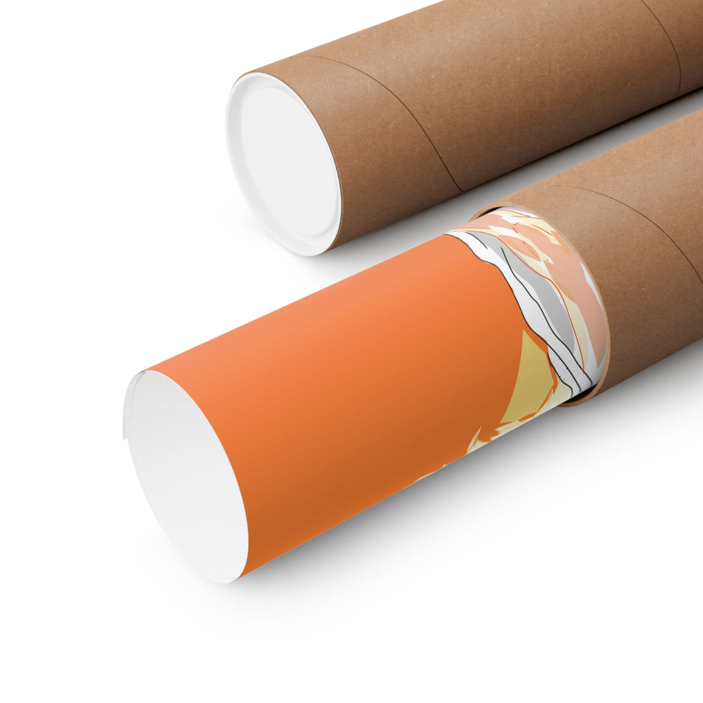 Flameborne Sorcerer — Matte Vertical Fantasy Wall Art