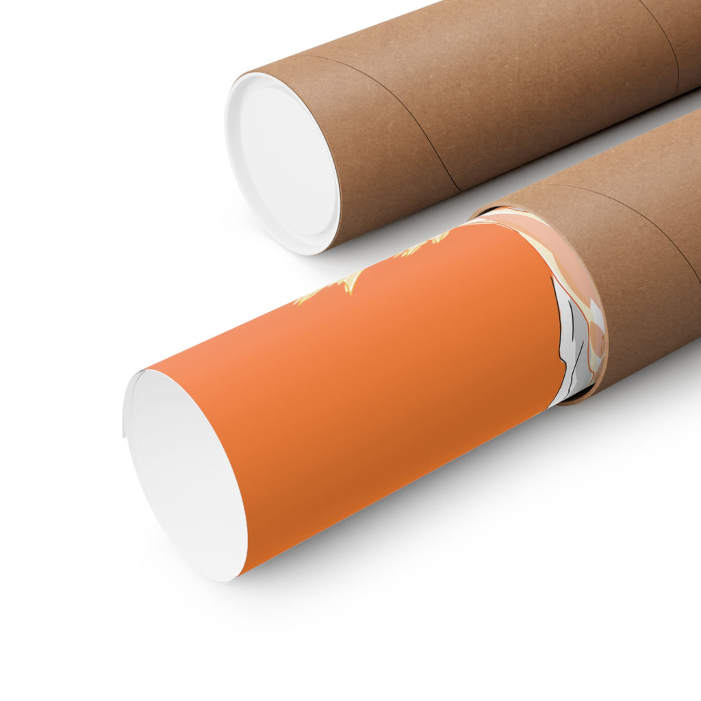 Flameborne Sorcerer — Matte Vertical Fantasy Wall Art