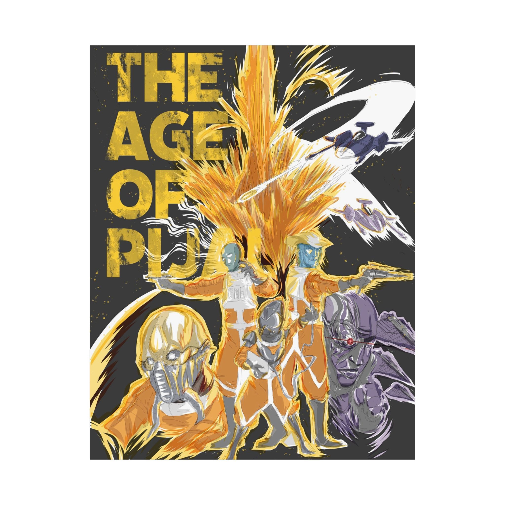 'The Age of Pijal' Retro Sci‑Fi Character Art