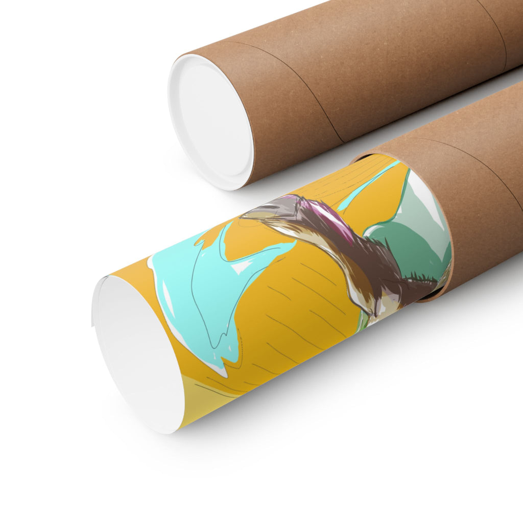 Satyr Ain't So — Vibrant Mythic Hero Matte Vertical Art Print