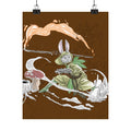 Bunny Monk Fantasy Poster — Matte Vertical Art Print