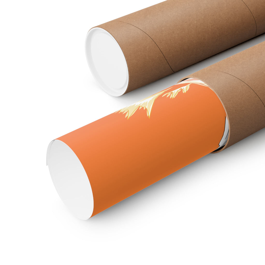 Flameborne Sorcerer — Matte Vertical Fantasy Wall Art