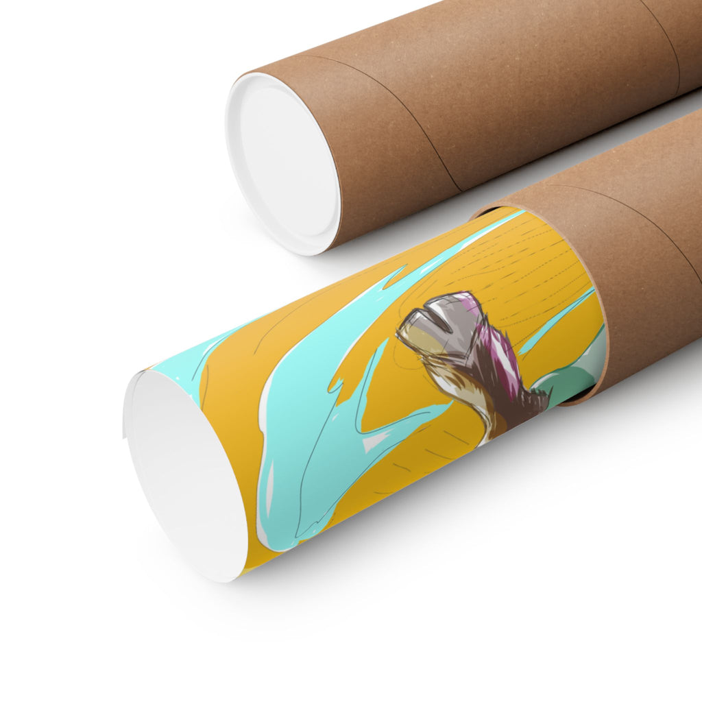 Satyr Ain't So — Vibrant Mythic Hero Matte Vertical Art Print